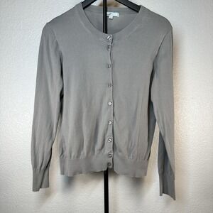 Sweet Salt Size Large Women's Gray Button Up Cardigan